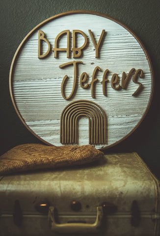 Custom Baby Last Name Sign